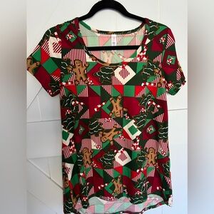 Lularoe, Christmas Cookies Irma Shirt, NWOT